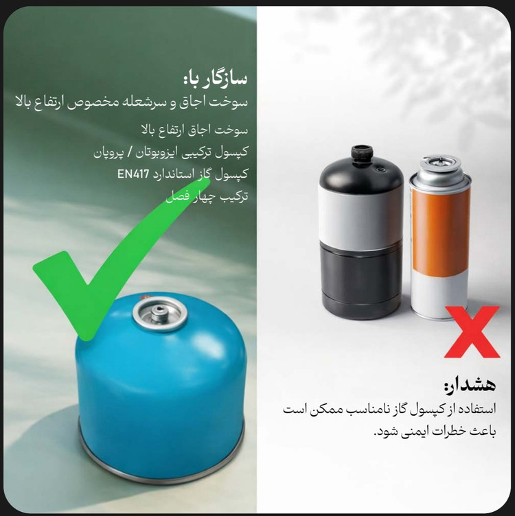 سرشعله تاشو با شعله مادون قرمز اسنوهاک مدل BLAZE کد SN-C6197